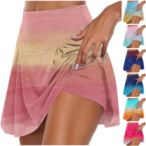 Women'S Athletic Stretchy Pleated Tennis Skirts Run Yoga Inner Shorts Elastic Sports Golf Skorts Vestidos Para Mujer Ropa Mujer - Image 6