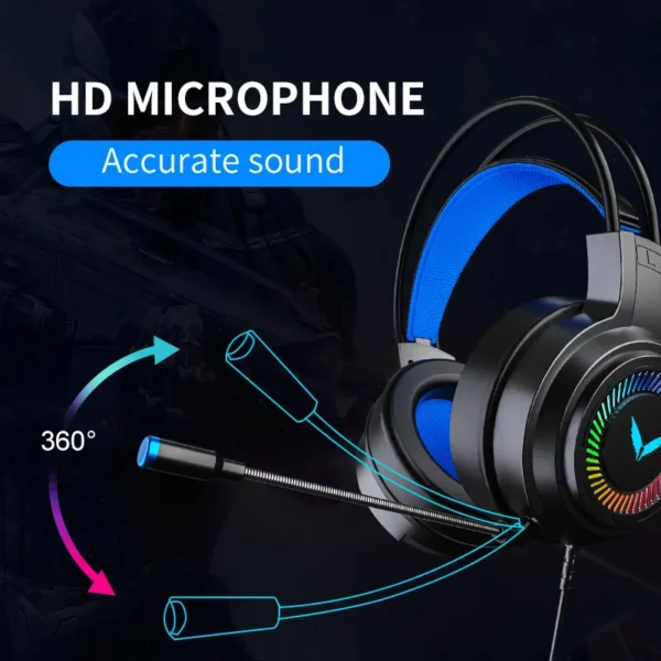 G58 Gaming Headset Wired 7.1 Stereo Channel Headset Bass Earphone Headphone With Mic for Computer Pc Gamer Foldable - Image 2