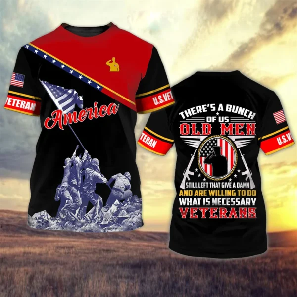 Summer Tough Guy Men's T-shirt GI Eagle Print 3D Print Oversized Military Quick-drying Feature Short-sleeved O-neck Sports Shirt - Image 4