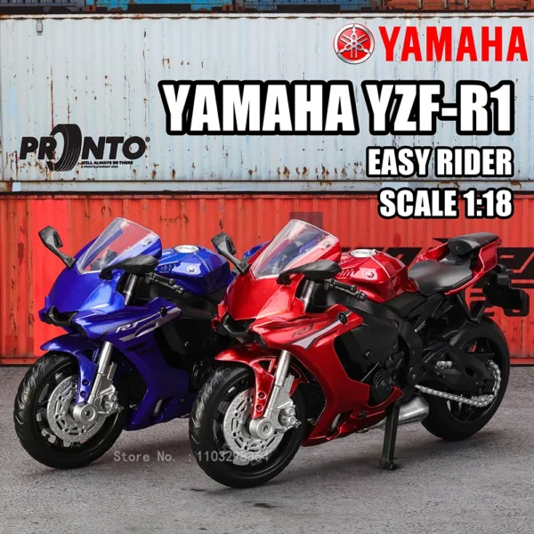 MSZ 1:18 Yamaha YZF-R1 Motorcycle Alloy Car Model Children's Toy Car Die Cast Motorcycle Model