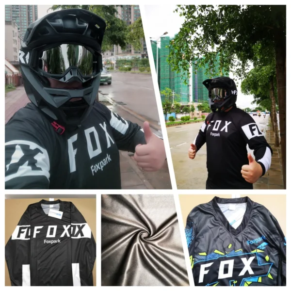 Enduro MTB Cycling Jersey, Downhill Shirt, Cycling Sleeve, Motocross T-Shirt, Mx Mountain Bike Clothes, Foxpark - Image 4