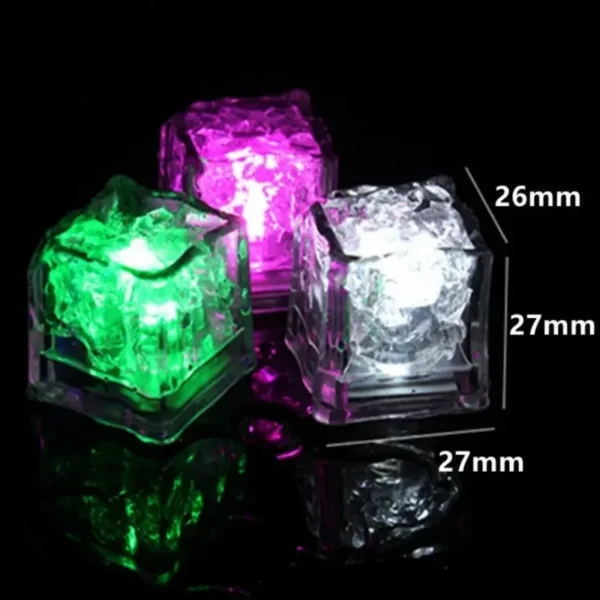 Light Up LED Ice Cube Glow Pub Club Party Glitter Neon Accessories Waterproof Glowing Ice Cube Wedding Decoration Party Supplie - Image 4