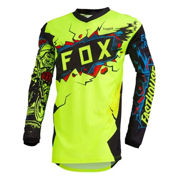 Enduro MTB Cycling Jersey, Downhill Shirt, Cycling Sleeve, Motocross T-Shirt, Mx Mountain Bike Clothes, Foxpark - Image 2