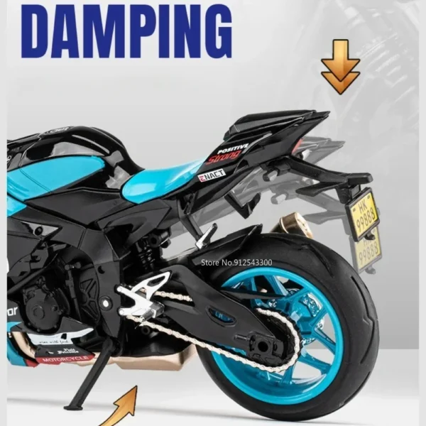 1/12 Yamaha R1M Toy Motorcycle Model Alloy Diecast with Shock Absorption Simulation Scale Motorcycle Model Toys for Kids Gifts - Image 4