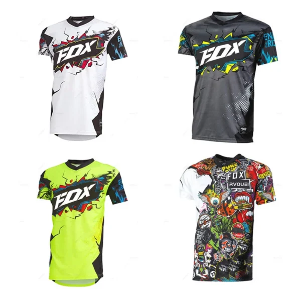 Rvouei Fox Enduro MTB Cycling Sleeve Downhill Shirt Camiseta Motocross T-shirt Mx Mountain Bike Clothing Mtb Jersey Quick Drying - Image 6