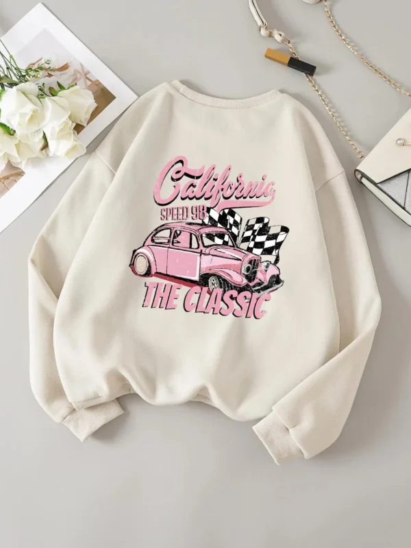 California The Classic Printed Tracksuit Women Basic Fashion All Match Hoodie Graphic Funny Hoodies Harajuku Original Sweatshirt - Image 3