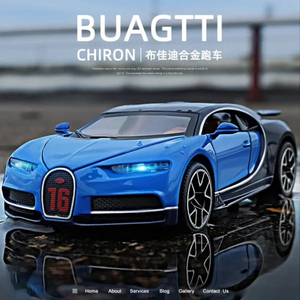 1:32 Bugatti Chiron Sports Car Metal Toy Alloy Car Diecasts & Toy Vehicles Car Model Sound and Light Model Car Toys For Children