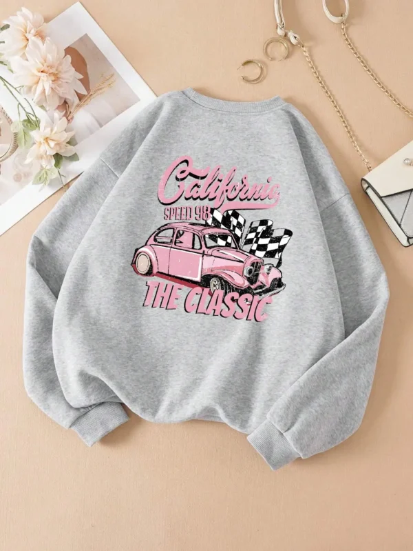 California The Classic Printed Tracksuit Women Basic Fashion All Match Hoodie Graphic Funny Hoodies Harajuku Original Sweatshirt - Image 4