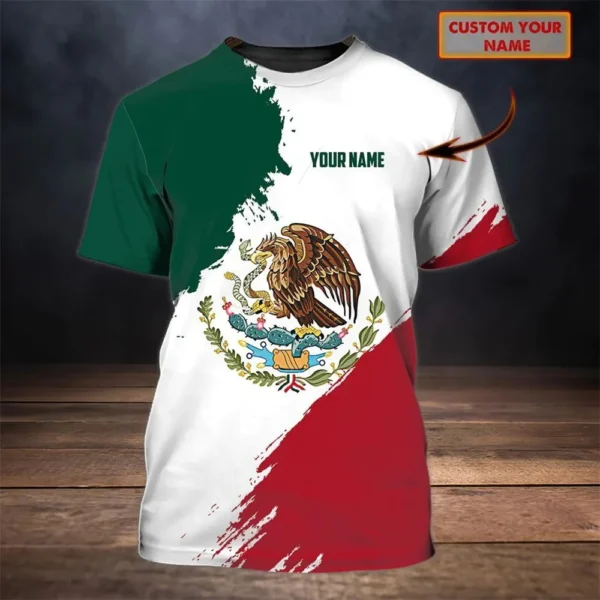 2023 Fashion Leisure Mexican Style Printed Men's T Shirt Round Neck Loos Tops Breathable Comfortable Summer Oversized Clothing - Image 2