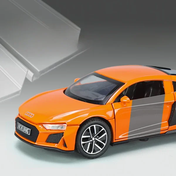 Orange Audi R8 toy car