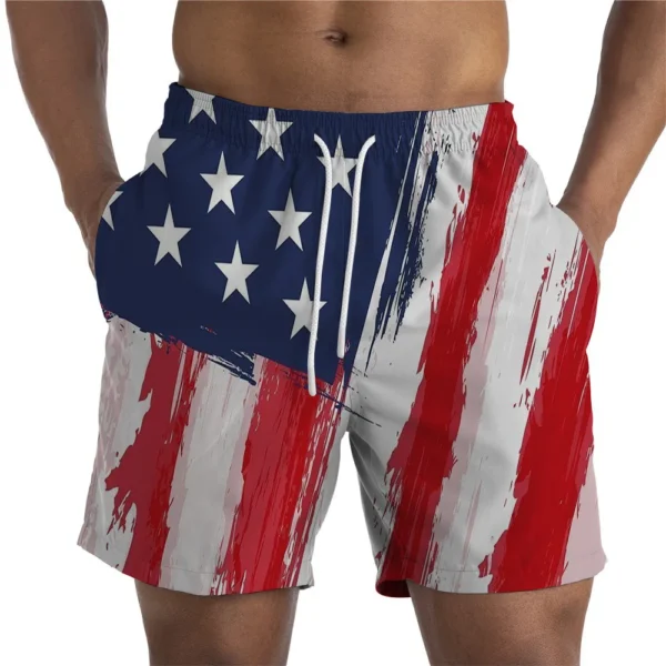 Men's Swimwear Shorts American Flag 3D printed Surfing Board Short Kids Beach Shorts Men Trunks Masculina Swimsuit Sports Briefs - Image 4