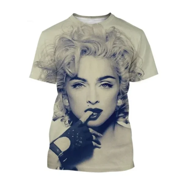 Men's and Women's Fashionable T-shirts, Classical Street Clothing with Lead Singer 3D Printing, Hip-hop Clothing - Image 5