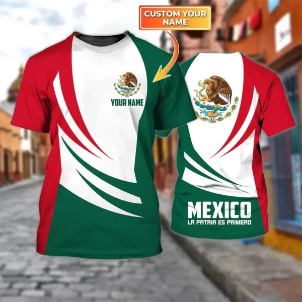 2023 Fashion Leisure Mexican Style Printed Men's T Shirt Round Neck Loos Tops Breathable Comfortable Summer Oversized Clothing - Image 4