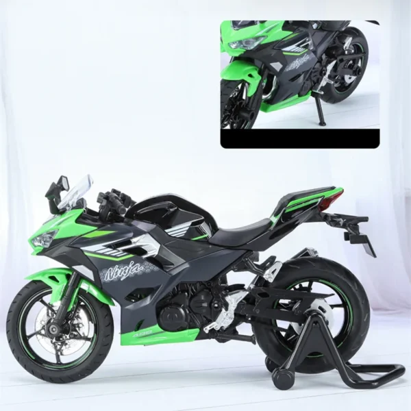 1:12 Kawasaki Ninja 400 Alloy Sports Motorcycle Model Diecast Street Race Motorcycle Model Simulation Sound and Light Kids Gifts - Image 5