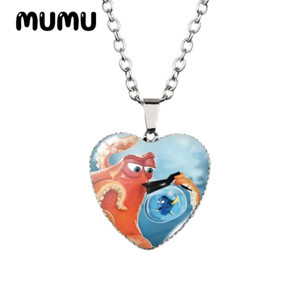 Finding Dory heart pendant necklace.