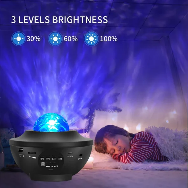 Star Projector, Galaxy Projector for Bedroom, Music Speaker Sound Activated Remote Control/Timer, Starry Night Light Projector - Image 2