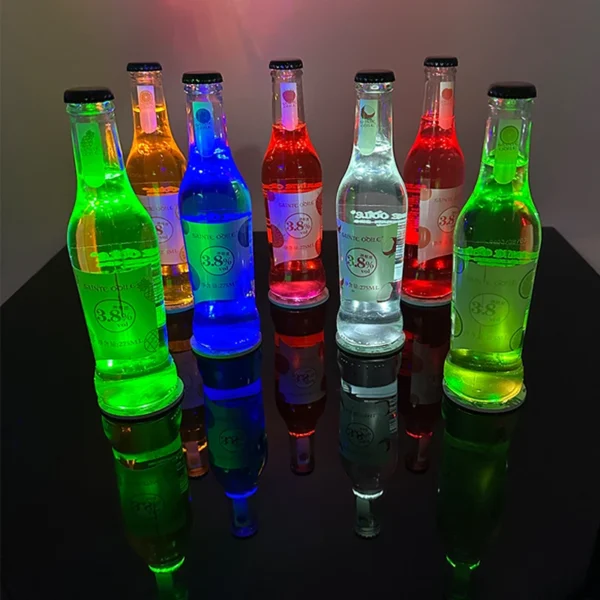 1/10 Pcs LED Cup Coaster Light Up Bottle Sticker For KTV Wedding Bar Party Supplies Luminous Cup Mat Drink Cups Vase Decor - Image 2