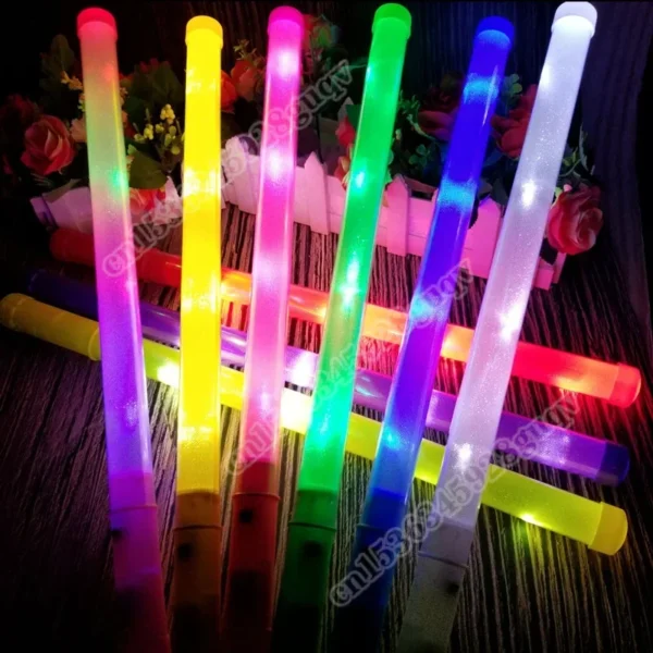 10/60 Pcs Flashing Glow Sticks Neon Sticks Multicolor Glow Sticks Led Plastic Sticks 3 Modes for Wedding Birthday Party Supplies - Image 6