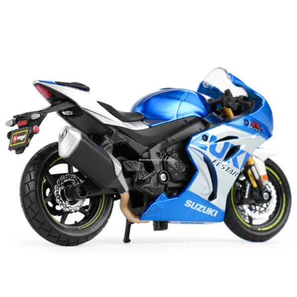 Bburago 1:18 2021 Suzuki GSX-R1000 R Static Die Cast Vehicles Collectible Motorcycle Model Toys - Image 4