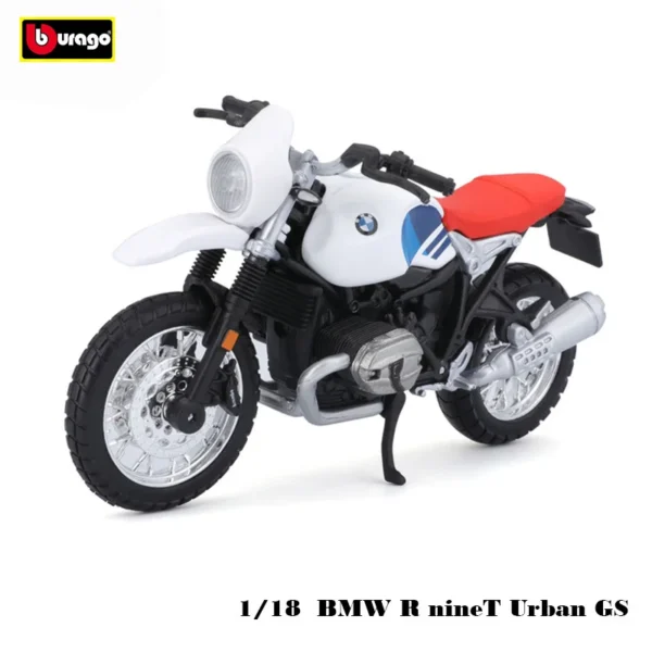 Bburago 1:18 KTM 990 Supermoto R Ducati, Honda, Kawasaki, BMW motorcycle static model die cast car collectible gift toy car - Image 4