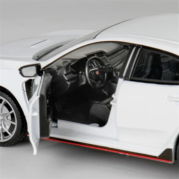 1:24 HONDA CIVIC TYPE R Alloy Sports Car Model Diecast & Toy Vehicle Metal Racing Car Model Sound and Light Collection Kids Gift - Image 4