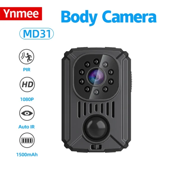 MD31 Mini PIR Video Body Camera Back Clip Photography DV Smart Camera HD 1080P Recorder Motion Activated Small For Car Nanny Cam