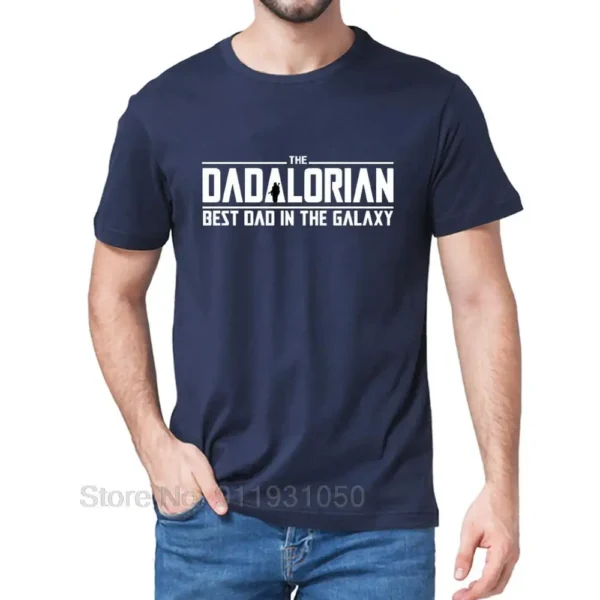 Unisex 100% Cotton The Dadalorian Best Dad in The Galaxy Funny New Men's T-Shirt Women Soft Top Tee Gift Sweatshirt - Image 2