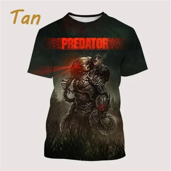 Predator Men Women Casaul Funny 3D Printed T Shirt Streetwear Harajuku Fashion Short Sleeve Hip Hop Sreet Style Tees Shirt Tops - Image 5