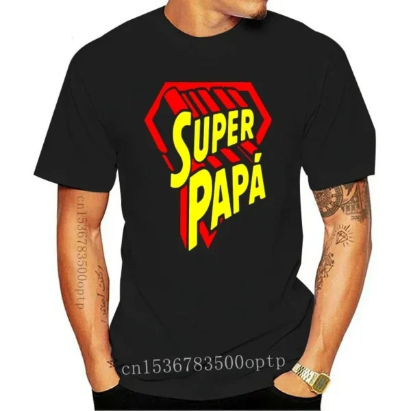 Man Clothing New Men Tshirt Mens Super Papa Super Hero Super Dad T-shirt Cool Printed T-Shirt Tees Top