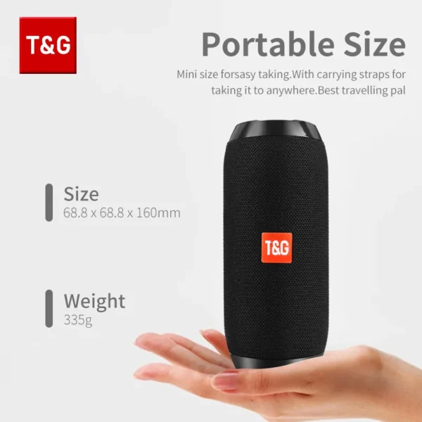 TG117 Bluetooth Speakers Portable True Wireless Sound Box Waterproof Loudspeaker Outdoor Stereo Surround Supports TF Radio - Image 4