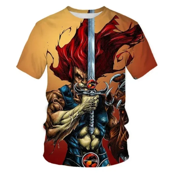 Thundercats Men's T Shirts Cartoon Anime 3D Print Fashion New Women T-shirt Streetwear Oversized Harajuku Tops Tees Clothing