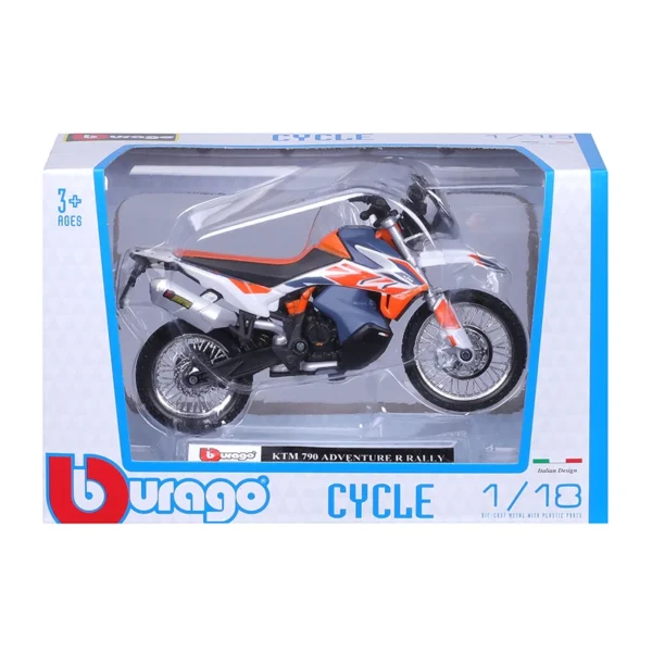 Bburago 1:18 The New KTM 790 Adventure R Rally original authorized simulation alloy motorcycle model toy car gift collectio - Image 6