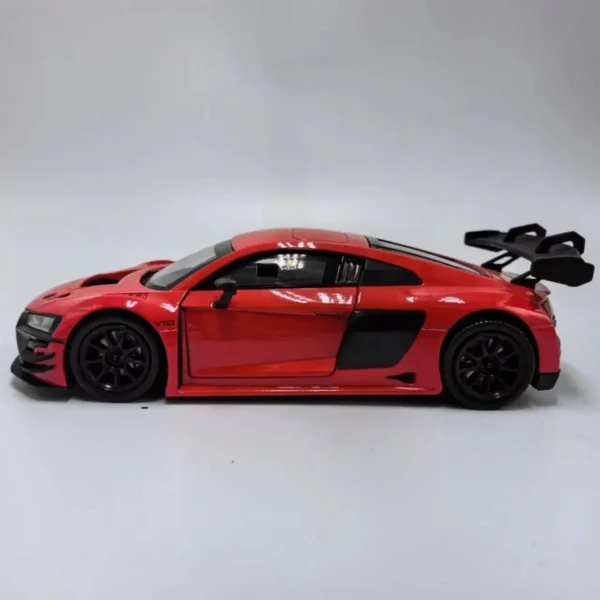 Red Audi R8 V10 sports car toy.