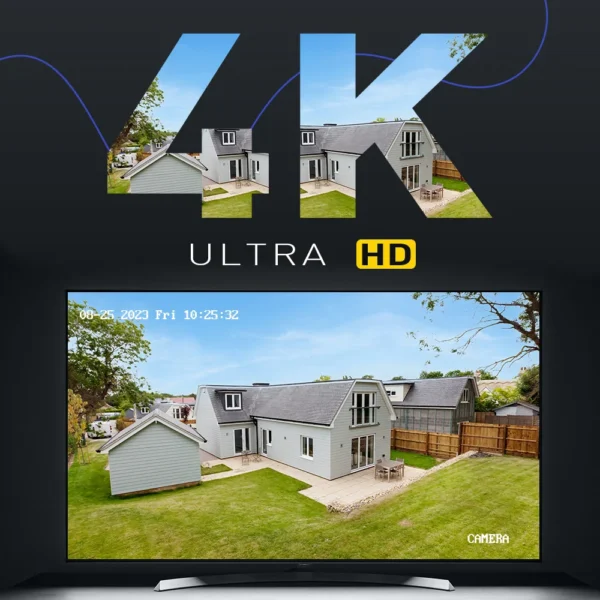 4K Ultra HD camera view of a house.