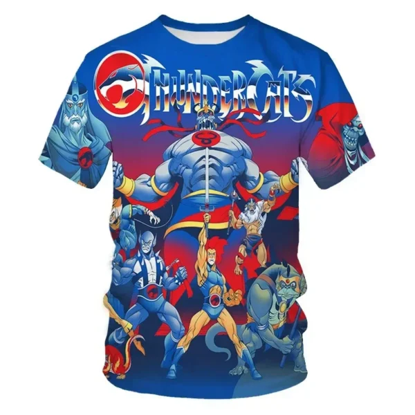 Thundercats Men's T Shirts Cartoon Anime 3D Print Fashion New Women T-shirt Streetwear Oversized Harajuku Tops Tees Clothing - Image 2