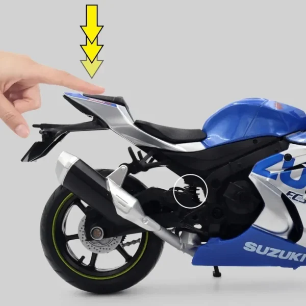 1:12 Alloy Racing Motorcycle Model Diecast Street Cross-Country Motorcycle Model for Suzuki GSX-R1000R Simulation Kids Toy Gift - Image 5