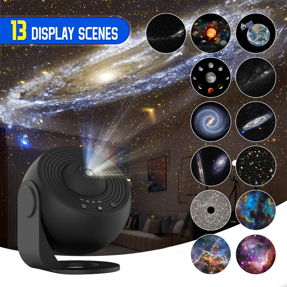 Black star projector with 13 display scenes.