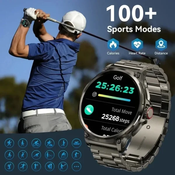 Smartwatch with 100+ sports modes.