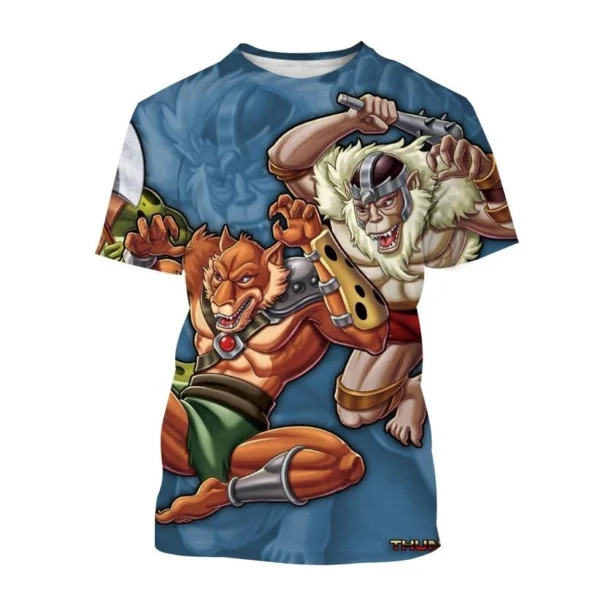 New fashion anime ThunderCats 3D printed T-shirt men's and women's casual short sleeve T-shirt hip hop kids tops tees - Image 5