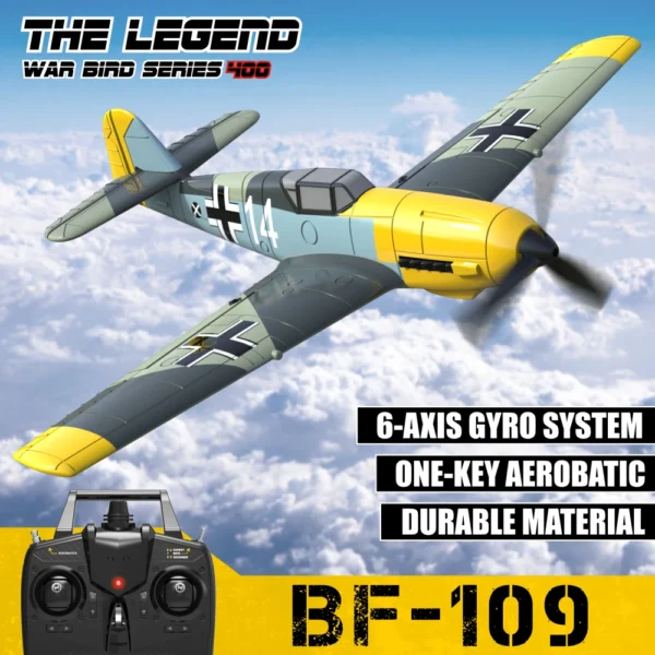 Remote controlled Bf-109 airplane model.