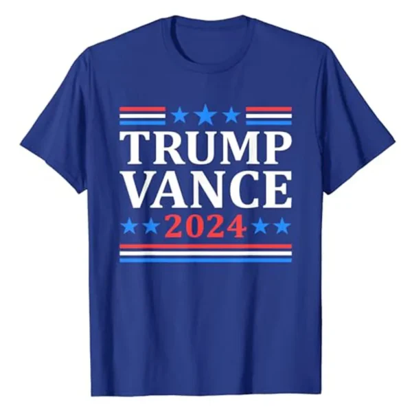 Trump Vance 2024 Vintage Patriotic T-Shirt President VP USA Election Campaign Tee US Flag Print Graphic Outfit Short Sleeve Tops - Image 3