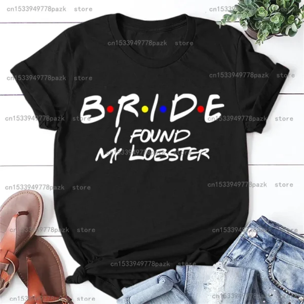 Bridesmaid Bride Squad T Shirt Hen Party Wedding Team Top I Do Crew Tees Happy Theme Friends Inspired Party T-shirt In Summer - Image 2