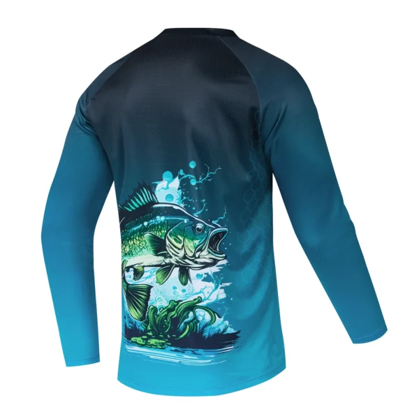 Fishing Clothing 2024 Custom Sublimation New Tournament Fishing Shirts UV Protection 50+ Men's Long Sleeve Jersey Breathable - Image 2