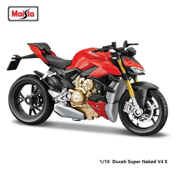 Maisto 1:18 Ducati Monster 2021 Super Naked V4 S original authorized simulation alloy motorcycle model toy car gift collection