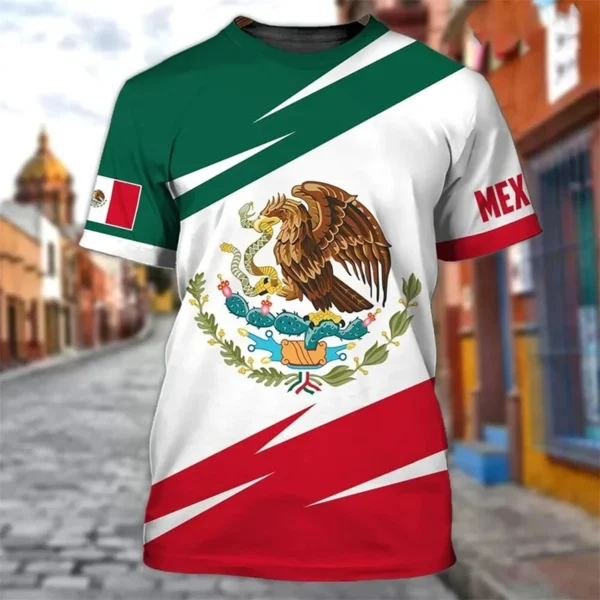 Summer Mexico T-Shirts Mexican Flag 3D Print Streetwear Boys Girls Fashion Short Sleeve T Shirt Kids Tees Tops Clothing - Image 2