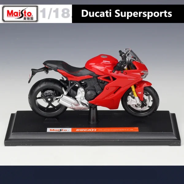 Maisto 1:18 Ducati Supersports Alloy Motorcycle Model Simulation Diecast Metal Toy Vehicles Motorcycle Model Collection Kid Gift - Image 3