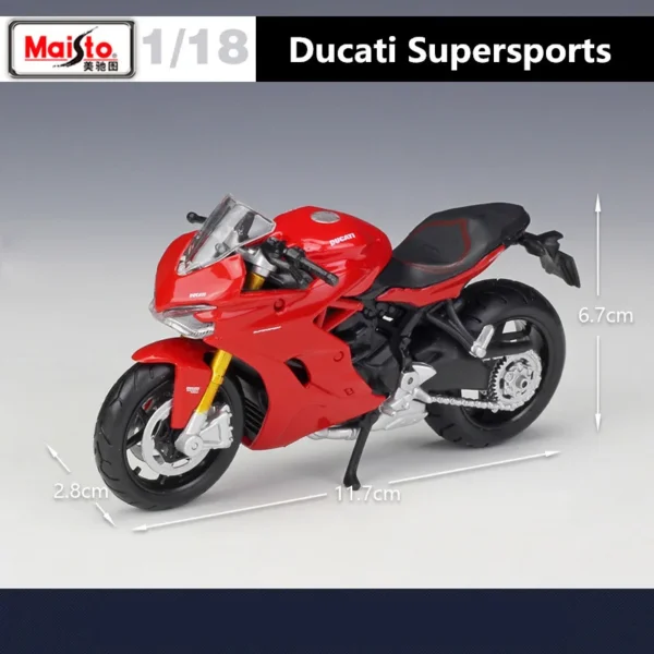 Maisto 1:18 Ducati Supersports Alloy Motorcycle Model Simulation Diecast Metal Toy Vehicles Motorcycle Model Collection Kid Gift - Image 2