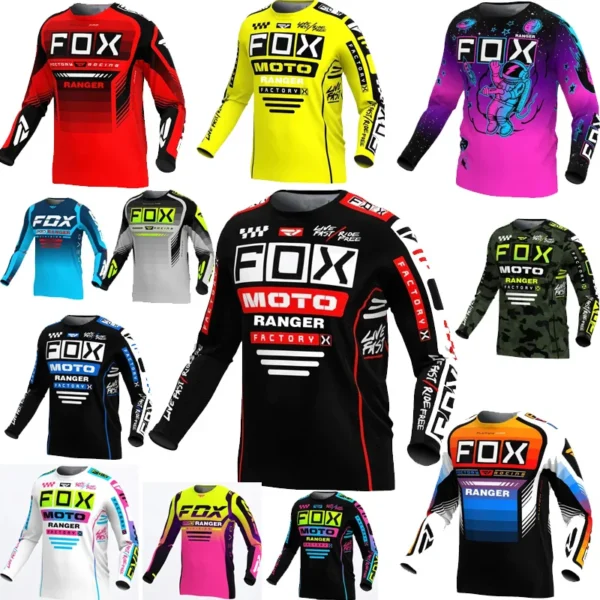 Motocross Mountain Enduro Bike Clothing Bicycle Moto Downhill T-shirt Fox ranger Women Men Cycling Jersey MTB Shirts BMX