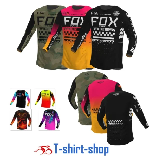 2024 New cycling equipment fox Jersey Racing Bike Motorcycle Shirts MTB BMX Downhill Moto DH Motocross T-shirt Sports clothing