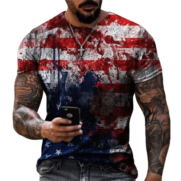 Fashion America Eagle U.S. Flag Graphic T-Shirt for Men Clothing Tees Women Cool Streetwear Summer Casual Short Sleeve ropa Tops - Image 4